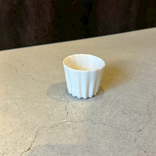 カヌレ茶器 茶杯　白｜作家　藤村佳澄【FK14】