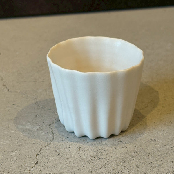 カヌレ茶器 茶杯　白｜作家　藤村佳澄【FK14】