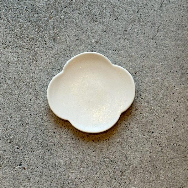 カヌレ茶器 茶托　白｜作家　藤村佳澄【FK15】