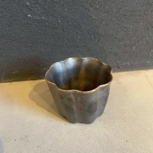 カヌレ茶器 茶杯　ブロンズ｜作家　藤村佳澄【FK37】