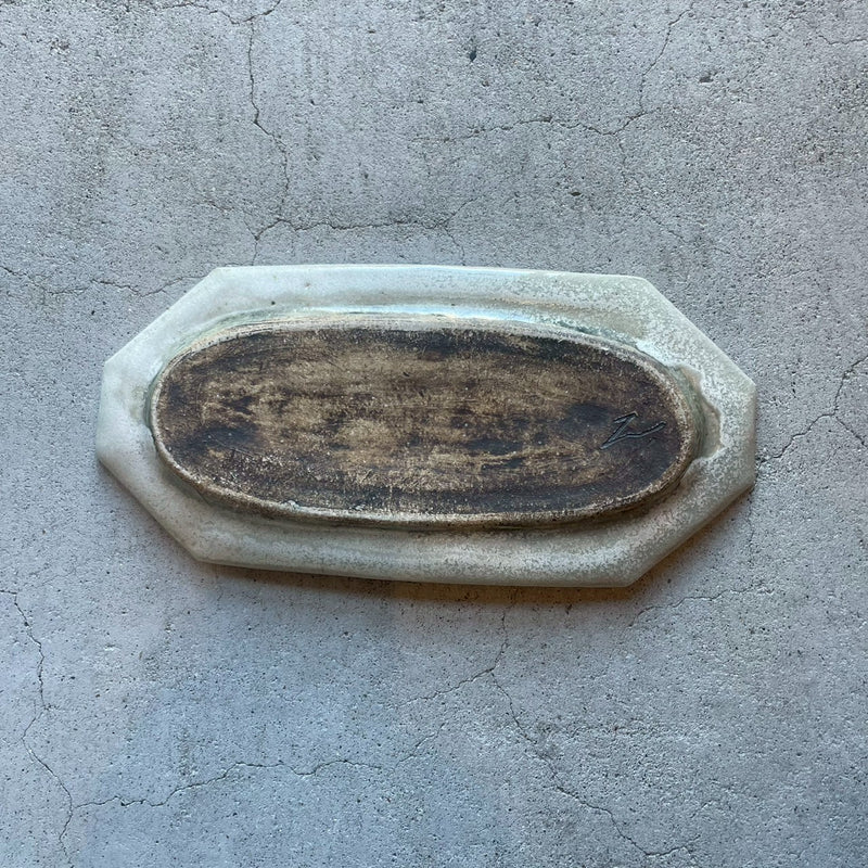 ８角ロングプレート　白【FS24c】