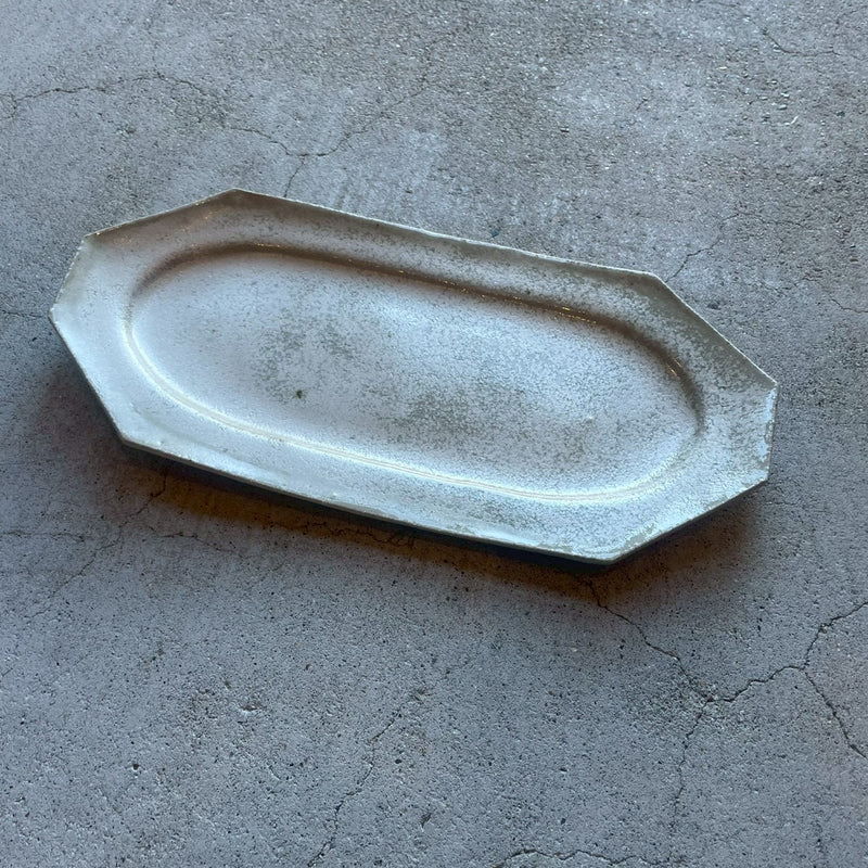 ８角ロングプレート　白【FS24c】