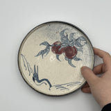 5寸皿（鶴・桃）【HG11】