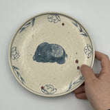 5寸皿（象・花）【HG12】