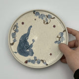 5寸皿（三味線・象）【HG13】