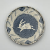 5寸皿（うさぎ・花）【HG9】