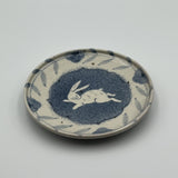 5寸皿（うさぎ・花）【HG9】