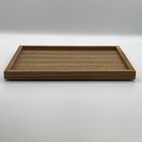 チーク材　スタックトレー M　鎬リム【J3】