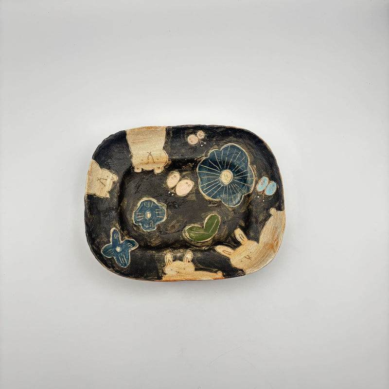 長四角皿｜こむろしずか – nokaze｜陶器、和食器、うつわの通販