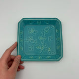 Square plate, lemon design [kaji6]