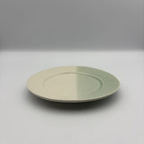 Rimmed plate, white x mint [kaji8]