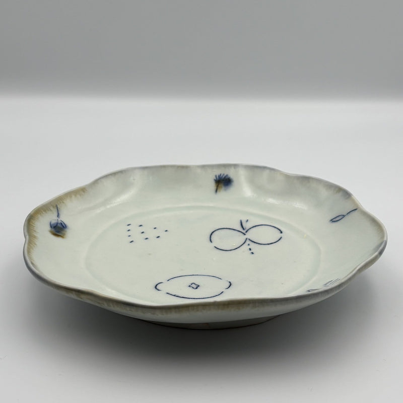 絵付けくもパン皿｜水谷和音 – nokaze｜陶器、和食器、うつわの通販