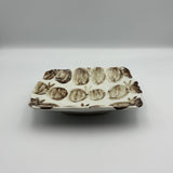 Butterfly Fluttering Square Plate, Ocher [M5a]