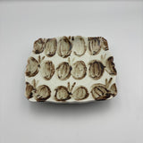 Butterfly Fluttering Square Plate, Ocher [M5b]