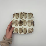 Butterfly Fluttering Square Plate, Ocher [M5c]