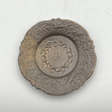 Bronze glaze flower arabesque bean plate