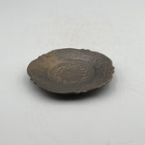 Bronze glaze flower arabesque bean plate