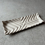 波紋長皿　鳥ノ子釉【MD10】