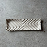 波紋長皿　鳥ノ子釉【MD10】