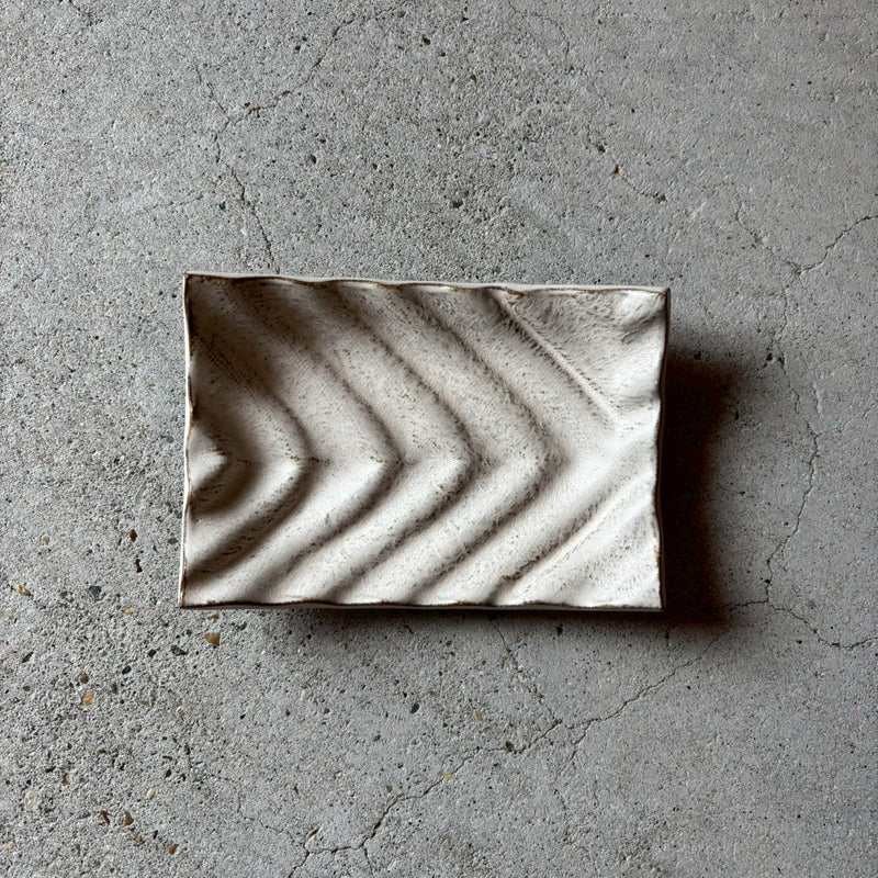 波紋菓子皿　鳥ノ子釉【MD7】