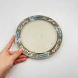 Blue Bird Rimmed Plate (Large) [MK9a]