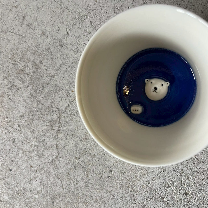Polar Bear Kumagoro Sake Cup No.3 | Rakudo (Tada Seizo)