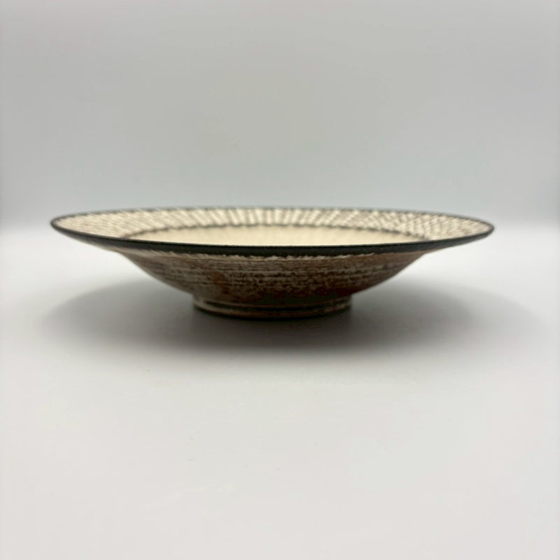 縄目 リム皿 大 白｜作家 山本雅則（信楽焼） – nokaze｜陶器、和食器
