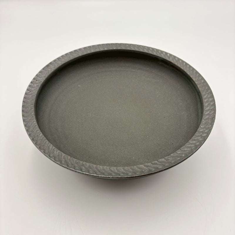 灰皿 火恵山焼 陶楽作 長崎 陶器 工芸品 民藝 美術 しのぎ カレー皿 黒｜作家 山本雅則（信楽焼） – nokaze｜陶器、和食器