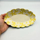 ミモザ　はな楕円深皿M【ホンゴウ16】