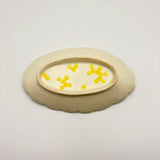 ミモザ　はな楕円深皿M【ホンゴウ16】