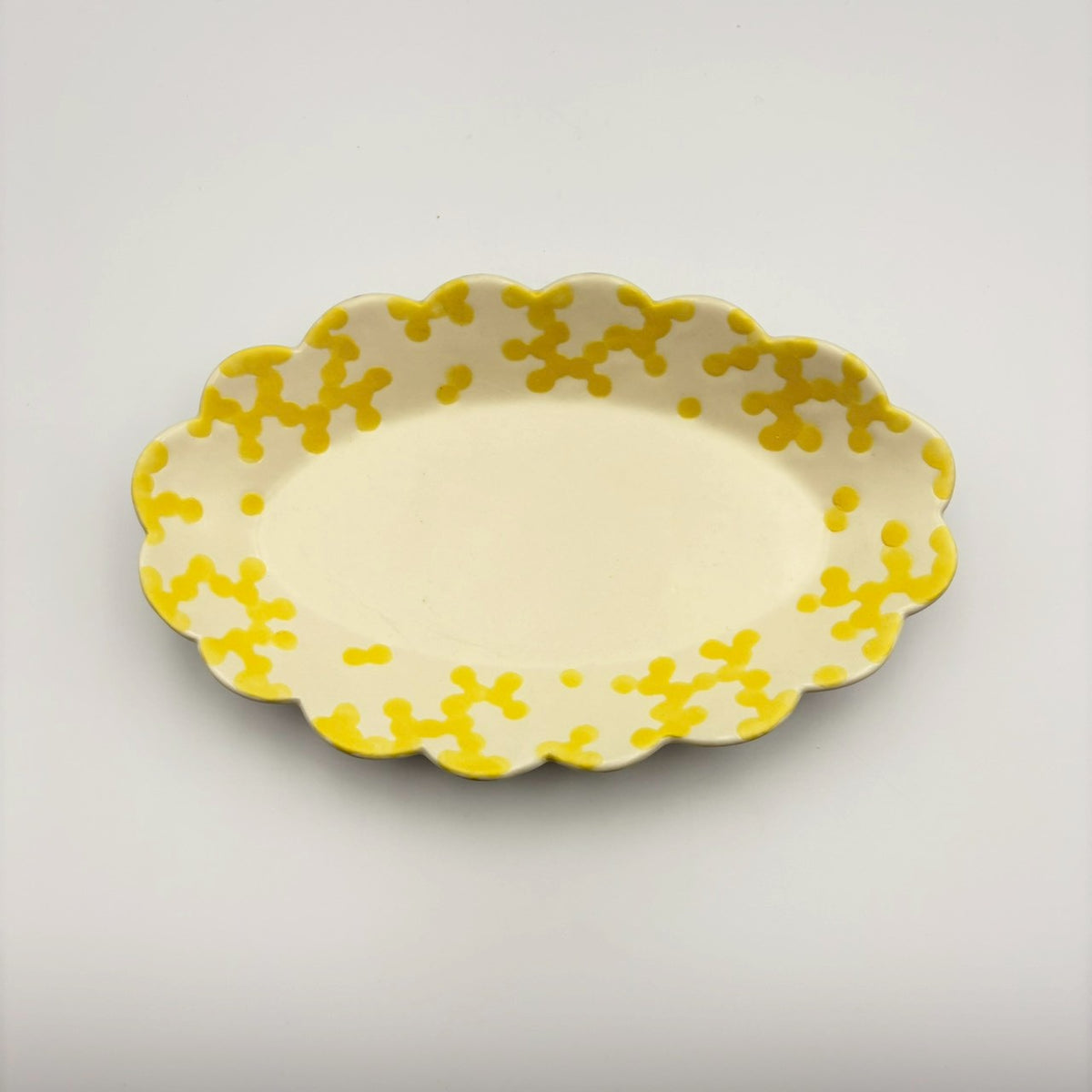 ミモザ はな楕円深皿L｜本郷里奈 – nokaze｜陶器、和食器、うつわの通販