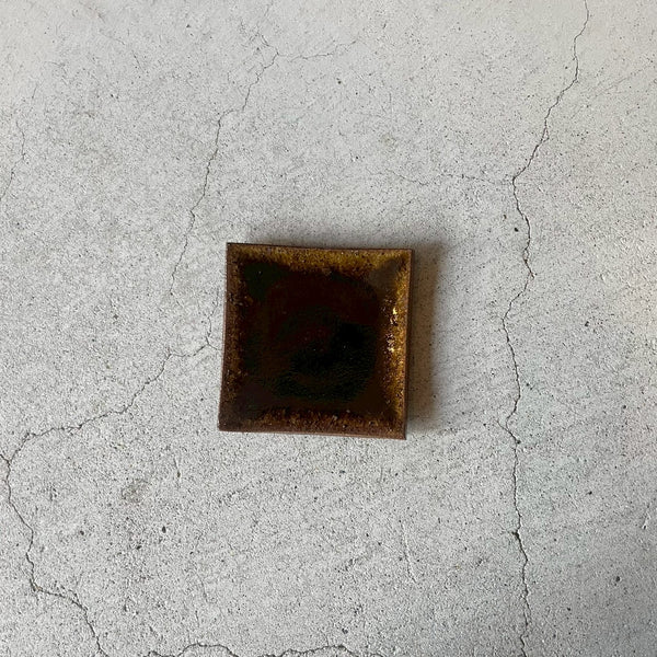 [Photography Used / 10% Off] Small Candy Glazed Square Plate | Kentaro Kiln (Karatsu Ware)