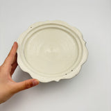 鉄散　彫刻コンポート皿 大（18cm）【古120】