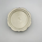 鉄散　彫刻コンポート皿 大（18cm）【古120】