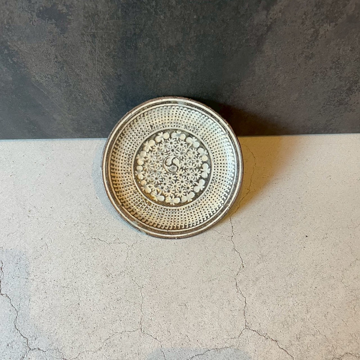 三島 4寸皿 ガス｜作家 額賀 円也 – nokaze｜陶器、和食器、うつわの通販