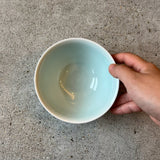 青白磁しのぎ　飯碗・大【小林哲也14-2】