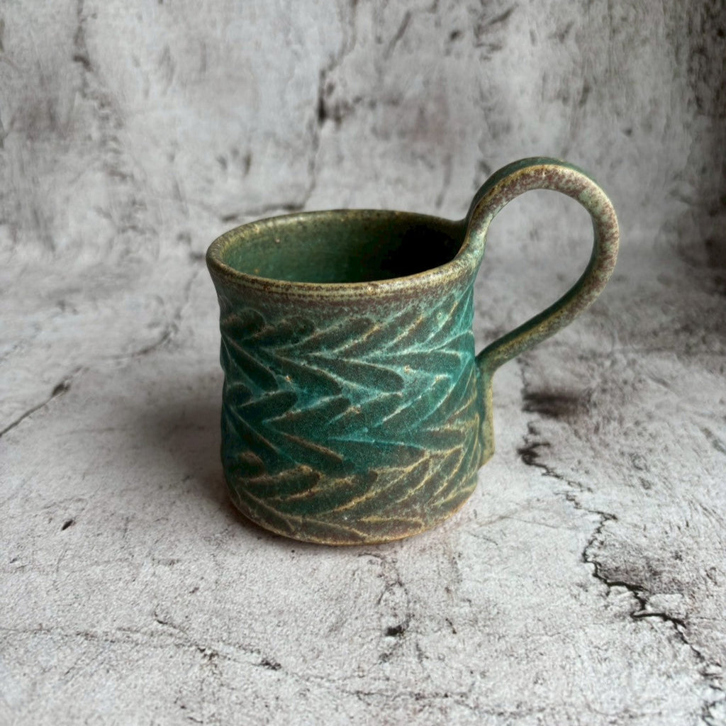 上手マグ 青C｜作家 藤原純（信楽焼） – nokaze｜陶器、和食器、うつわ