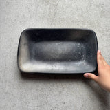 Carbonized grilled square bowl