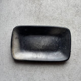 Carbonized grilled square bowl