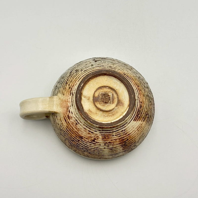 手付丸形スープカップ 渕荒横彫｜古谷製陶所（信楽焼 陶器） – nokaze