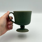 玉脚コーヒーカップ　緑【yoshida pottery2】