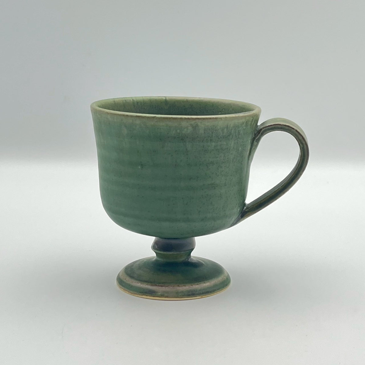 【値下げ】中川一辺陶 陶器製 蓋付き 鉢 深緑色 玉脚コーヒーカップ 緑｜yoshida pottery – nokaze｜陶器、和食器
