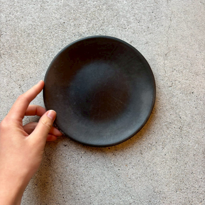 炭化焼き締め　５寸皿【石川2a】