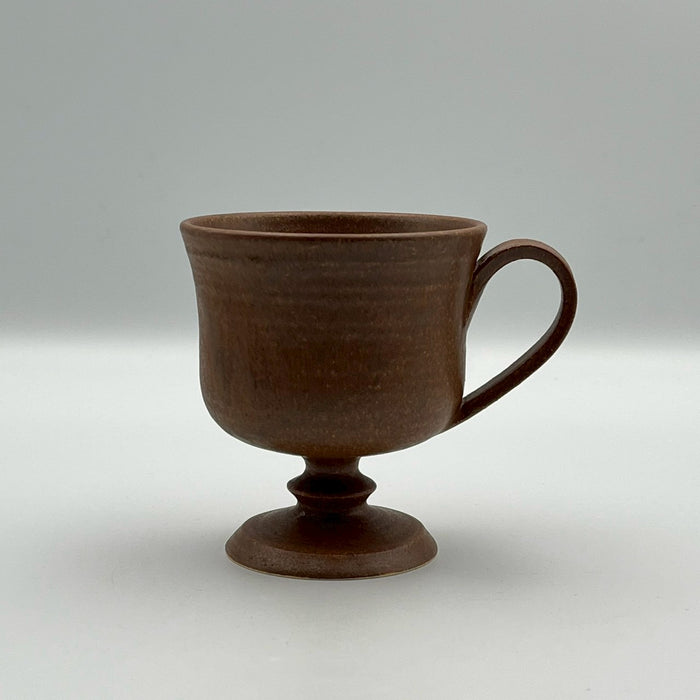 玉脚コーヒーカップ　茶【yoshida pottery3】
