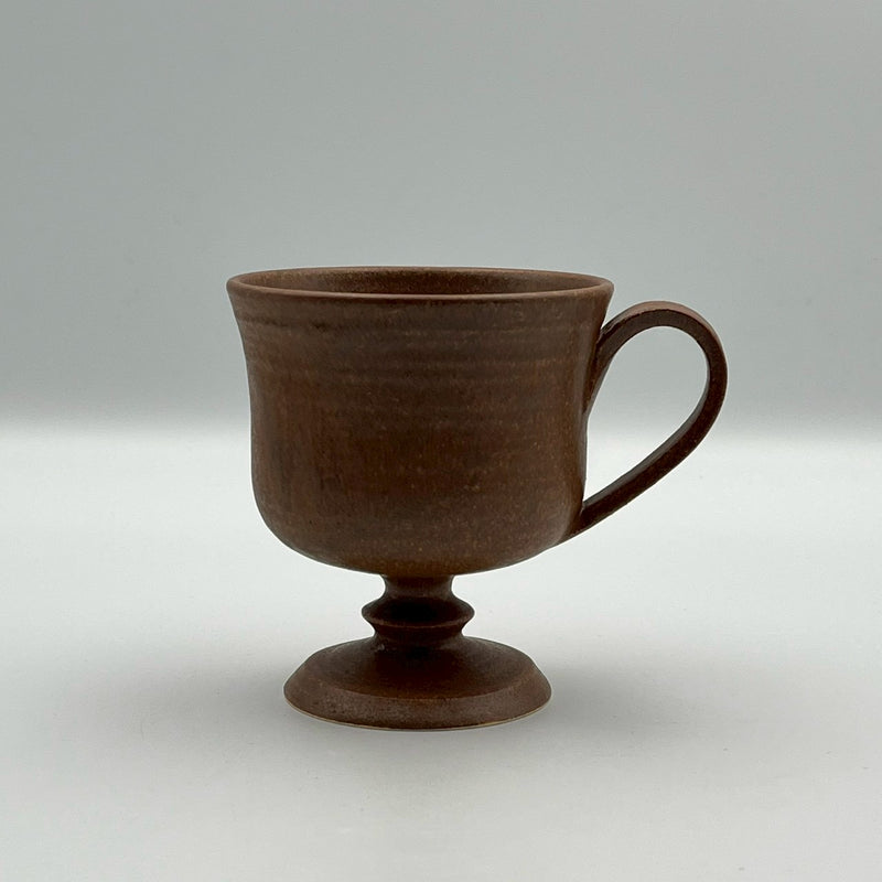 玉脚コーヒーカップ 茶｜yoshida pottery – nokaze｜陶器、和食器 