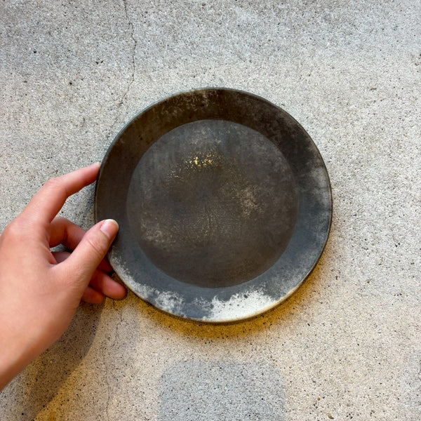 炭化焼き締め　５寸皿【石川2b】