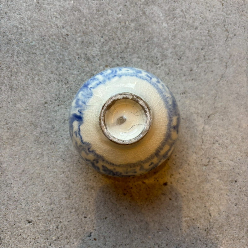 染付マーガレット文丸湯呑み【石井5】