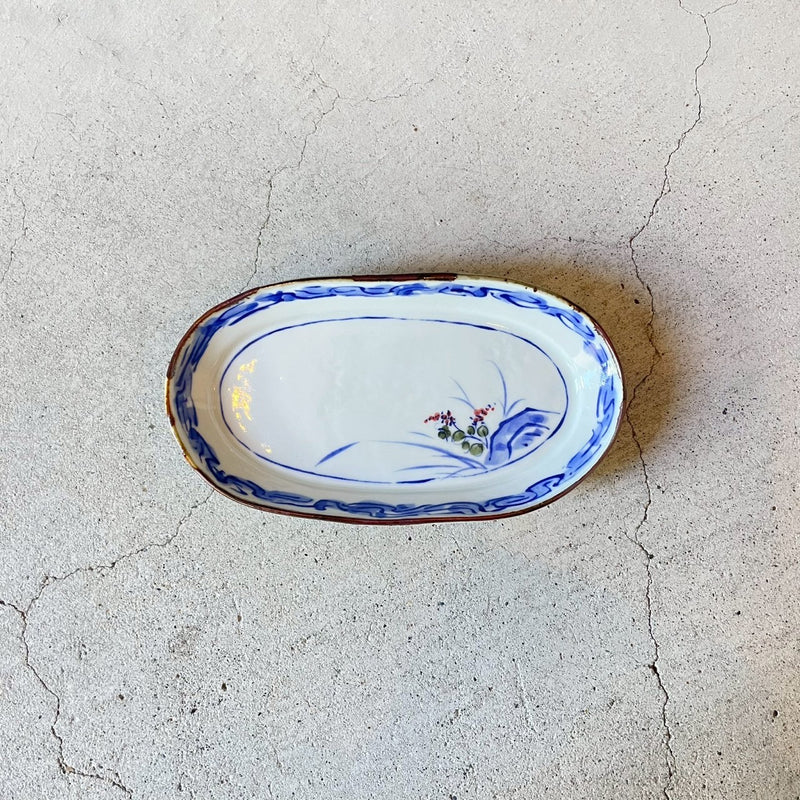 楕円平皿（花）｜TATA Pottery