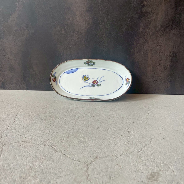 楕円平皿（蝶）｜TATA Pottery