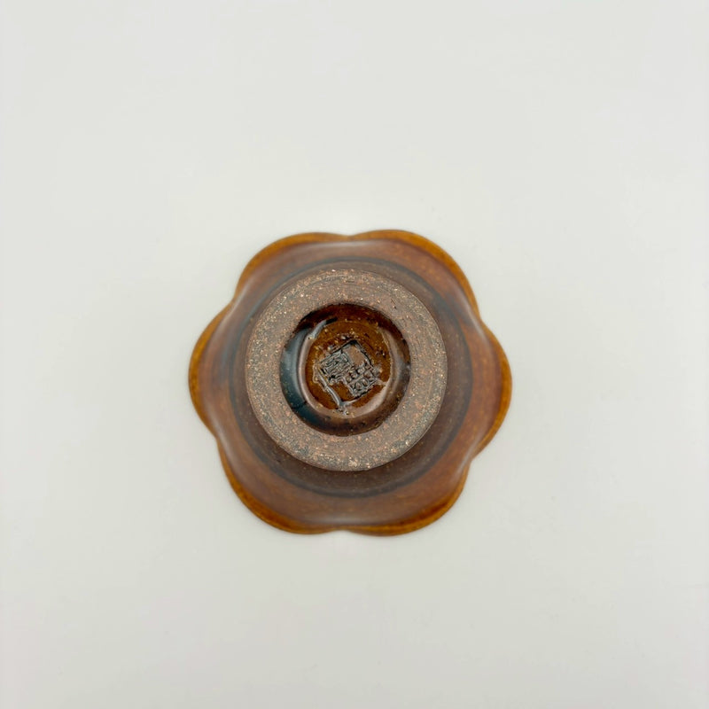 アメ釉 輪花高台鉢｜古谷製陶所（信楽焼 陶器） – nokaze｜陶器、和